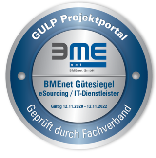 BMEnet Gütesiegel „eSourcing/IT-Dienstleister“ erneut an GULP verliehen