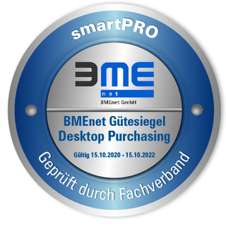 BMEnet-Gütesiegel „Desktop Purchasing“ für smartPRO