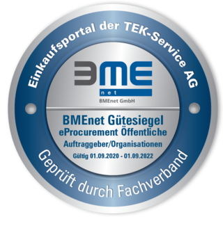 BMEnet Gütesiegel „eProcurement Öffentliche Auftraggeber/Organisationen“ erneut an TEK-Service AG verliehen