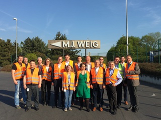 Mitglieder der BME Region Koblenz zu Gast bei der Firma Moritz J. Weig GmbH & Co. KG in Mayen am 9. Mai 2017