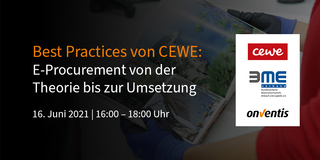 Best Practice von CEWE: &lt;/br&gt;E-Procurement von der Theorie bis zur Umsetzung / 16. Juni